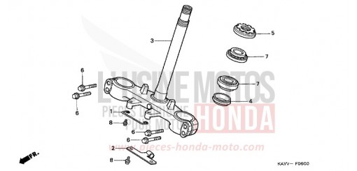 TIGE DE DIRECTION NX125V de 1997